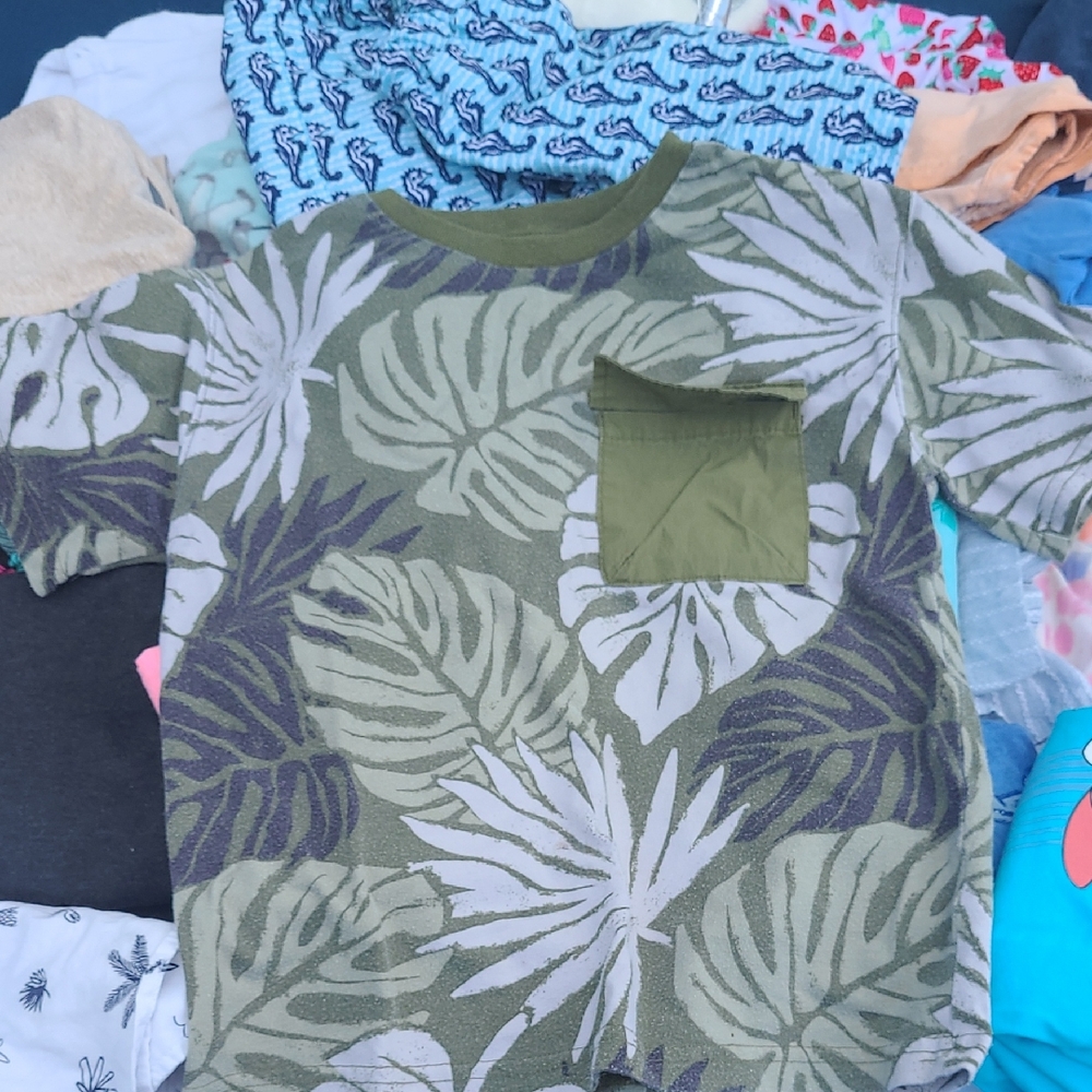 Tropical Green Leaf Kids' T-Shirt